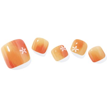 ohora Semi Cured Gel Pedicure Strips P Orange Blossom folii autocolante pentru unghii pentru picioare